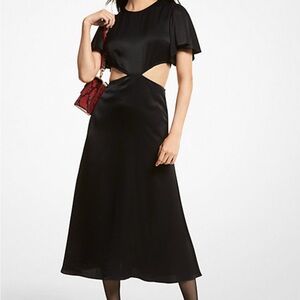 Elegant Black Cut-Out Dress